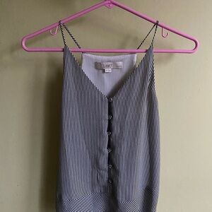 LOFT Black and White Striped Women's Top